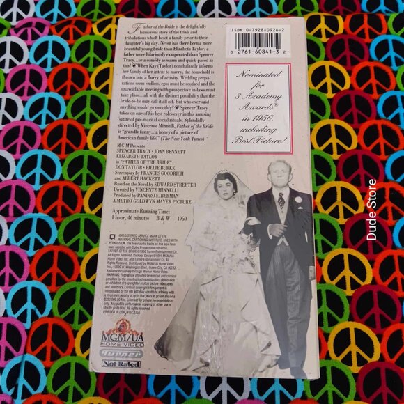 Father of the Bride (1950) - Spencer Tracy Elizabeth Taylor Joan Bennett NEW VHS - Picture 2 of 4